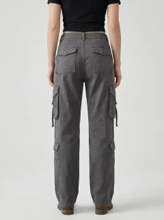 Streamlined Utility Style Multi Pocket Wardrobe Women's Multi Pocket Cargo Pants