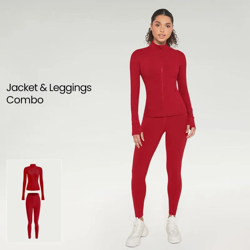 Slim-It BBL Jacket and Crossover Yoga Leggings Daily Set