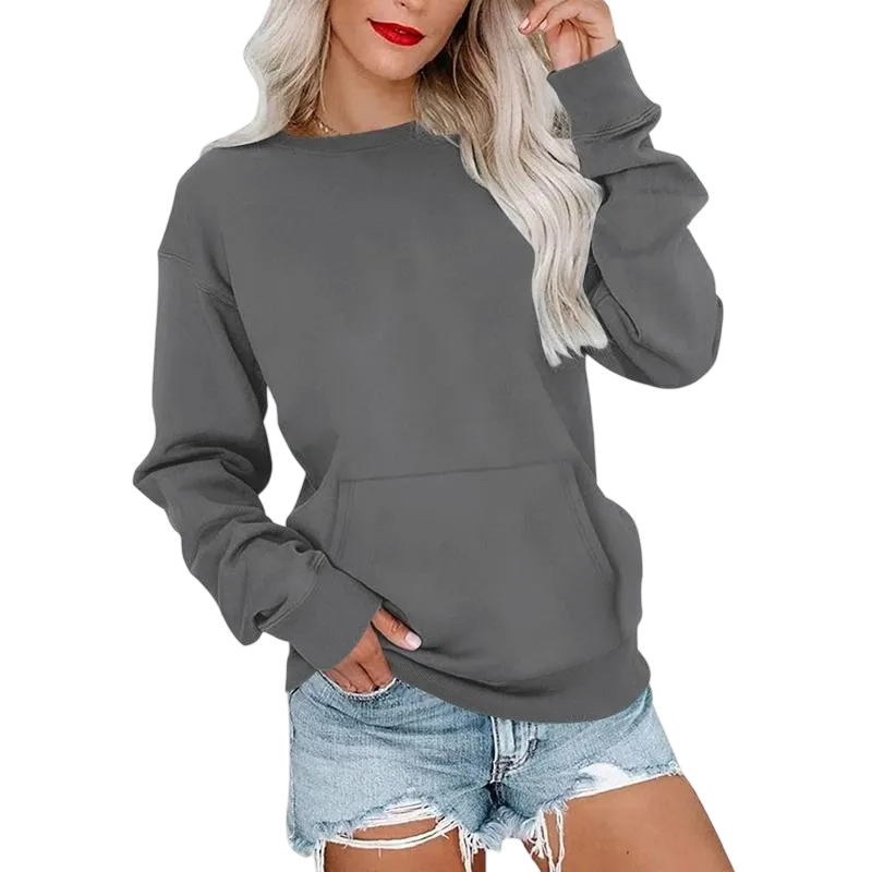 8PACK-Women's Crewneck Hoodless Sweatshir