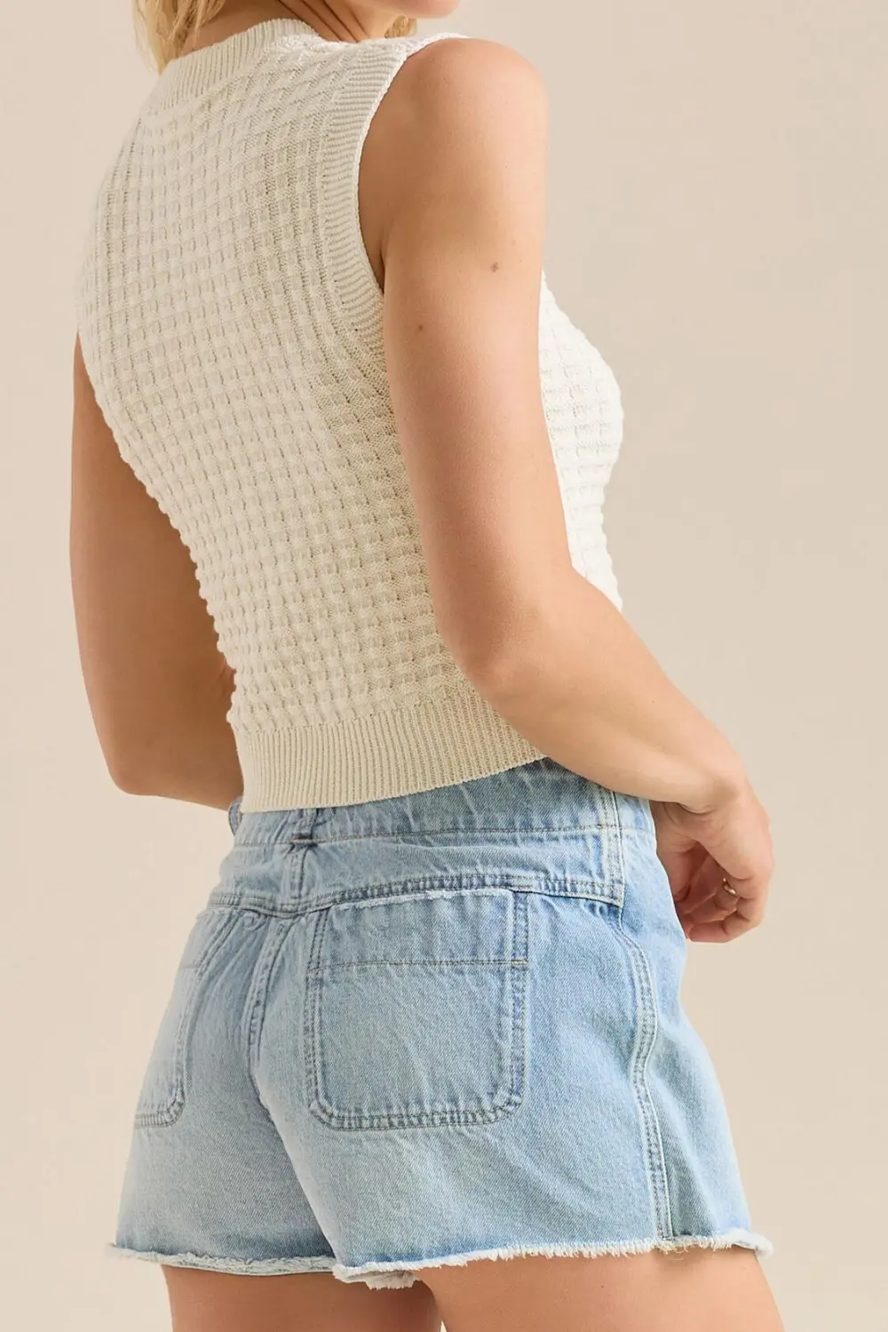 Textured Sweater Vest