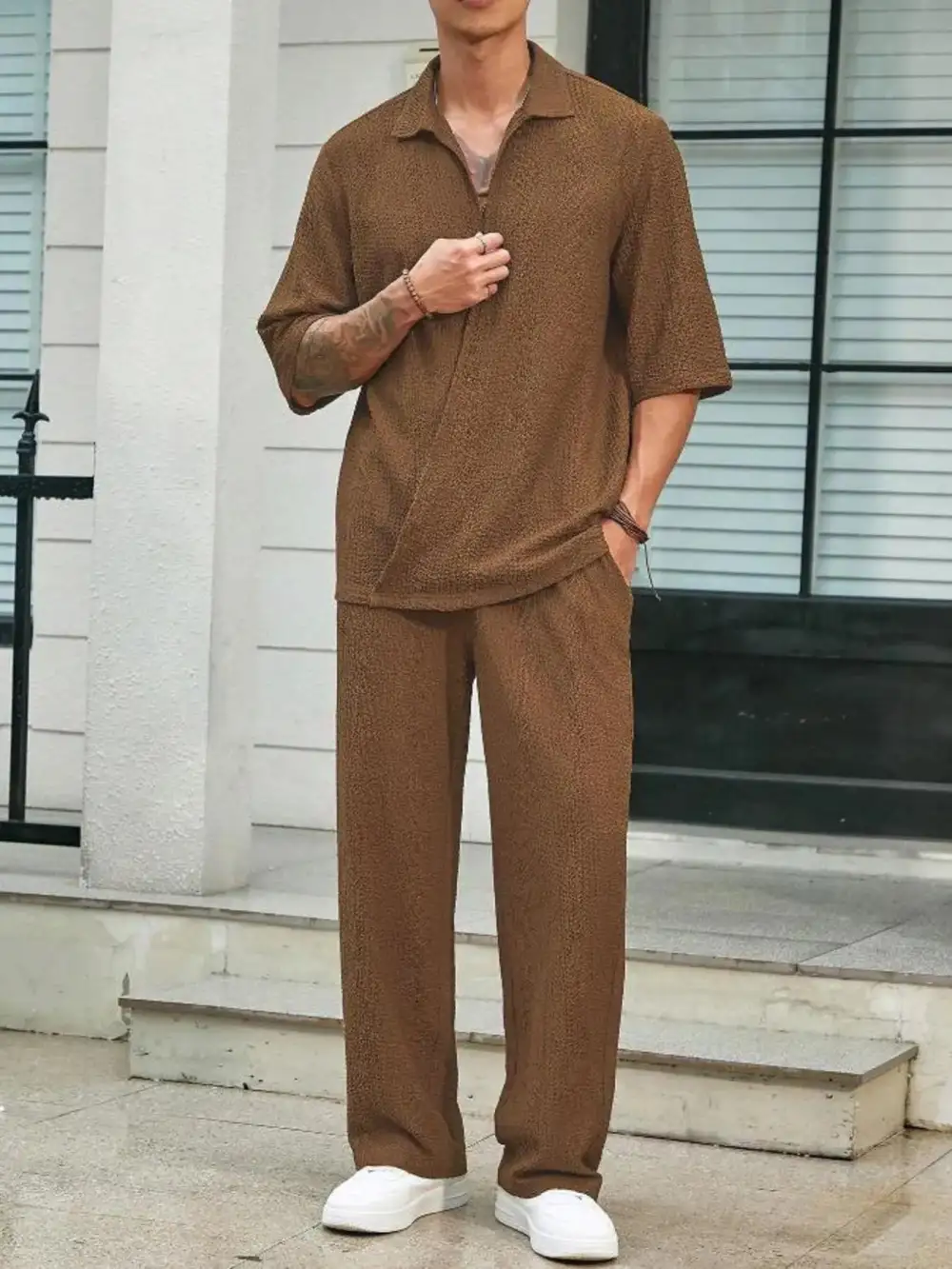 Half Sleeve Top and Pants Set