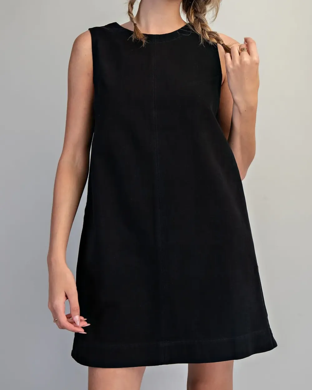 Sleeveless Shift Mini Dress