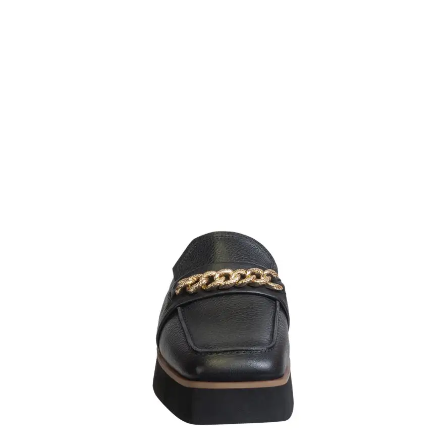 Platform Leather Mules