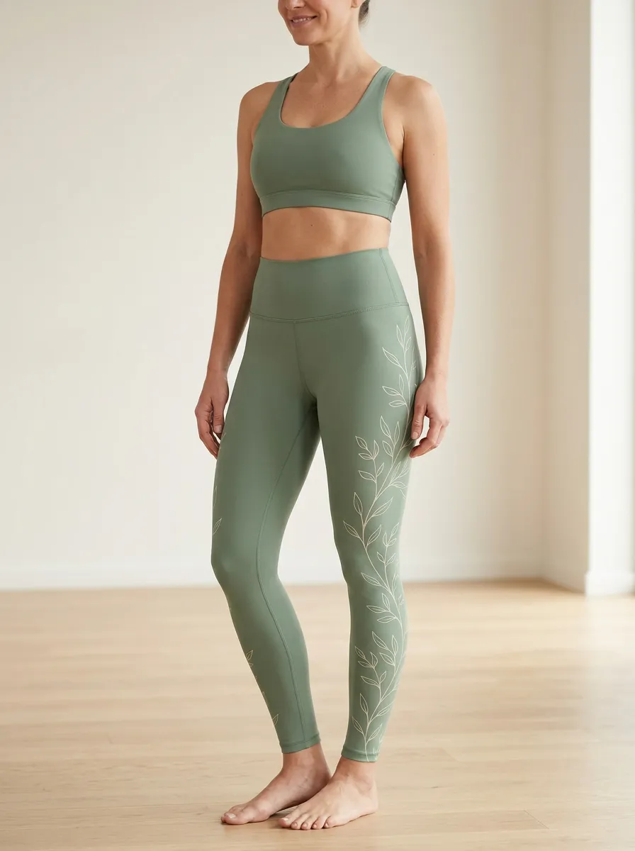 Women's Nature Botanical Vine Print Yoga Pants