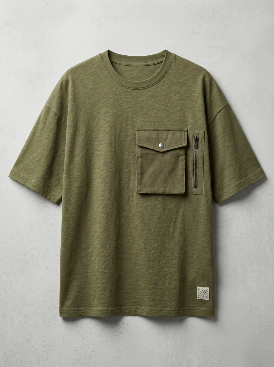 Heritage Multi Pocket Utility Essential Men's Cargo Pocket T-Shirt