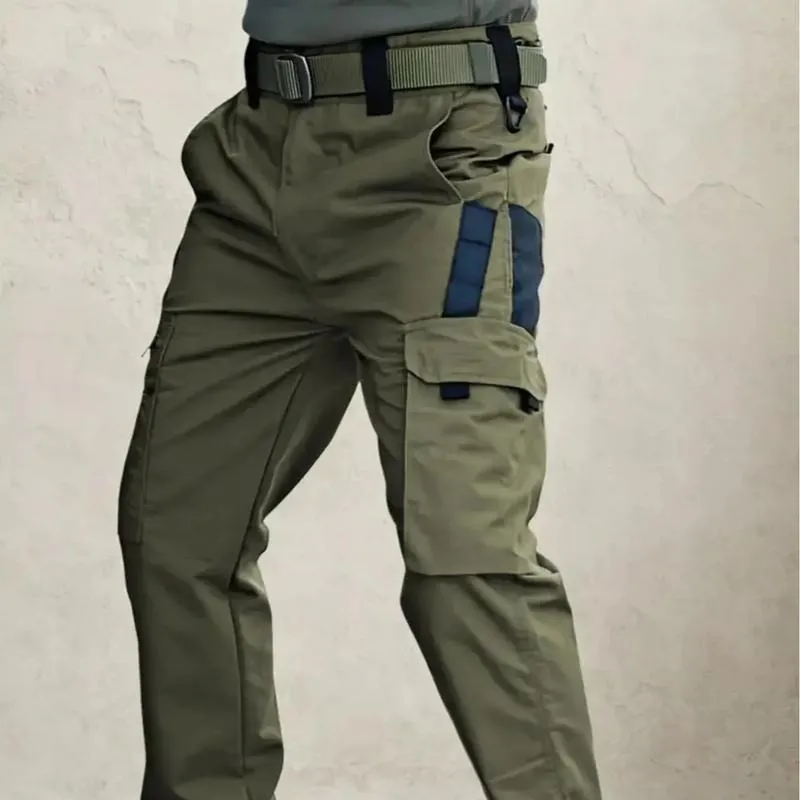 Men's durable outdoor training pants, men's multi-pocket work pants