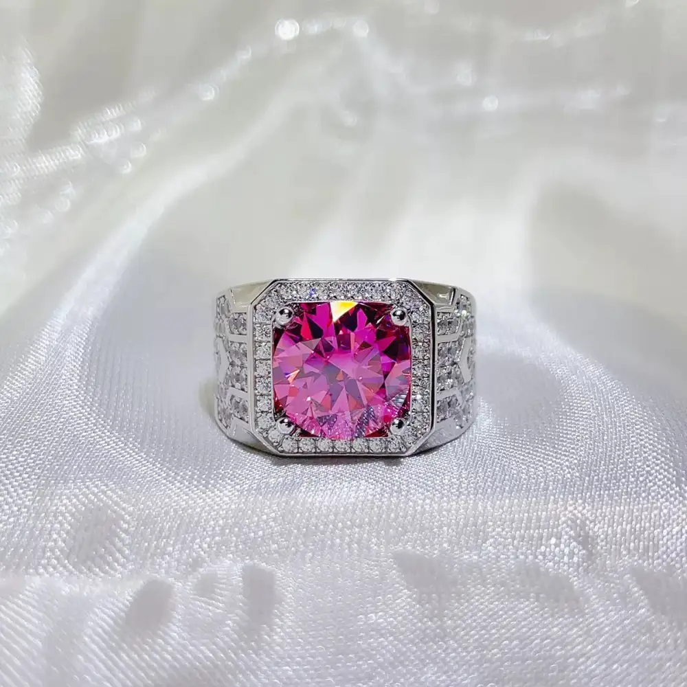 Clean Sparkle Sterling Silver Moissanite Ring