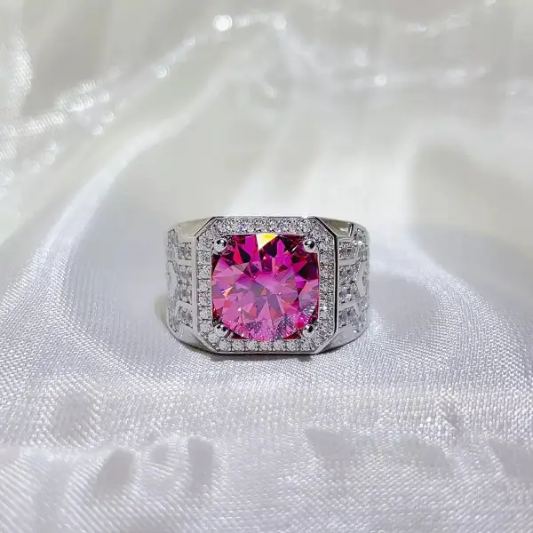 Clean Sparkle Sterling Silver Moissanite Ring