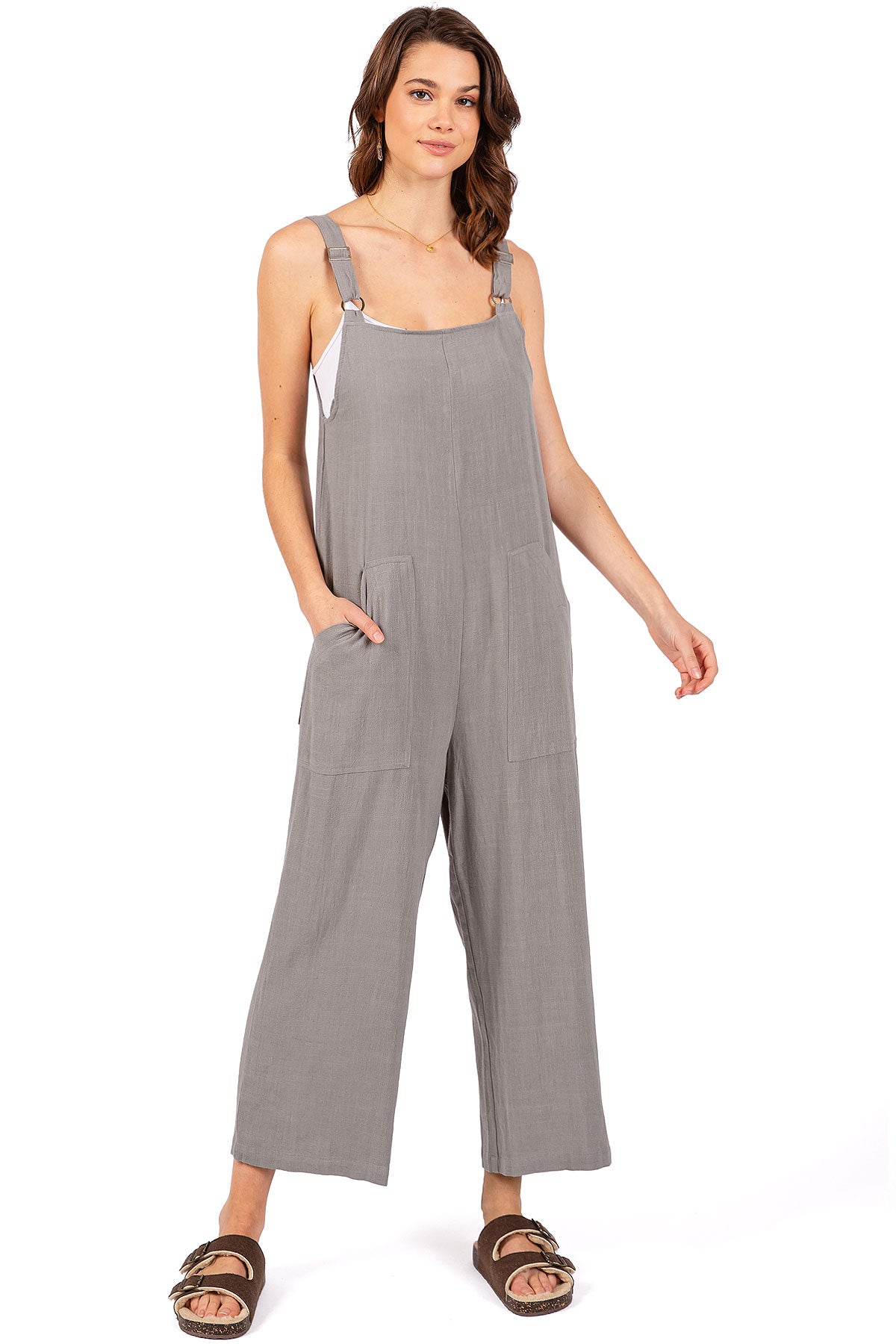 Light Gray Linen - Blend Overalls