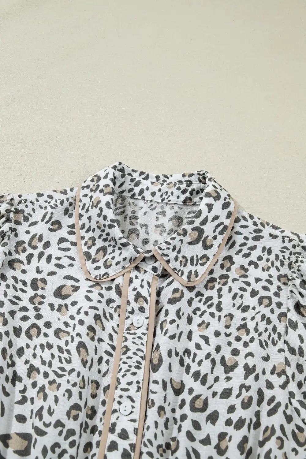 Animal Print Button Front Midi Dress