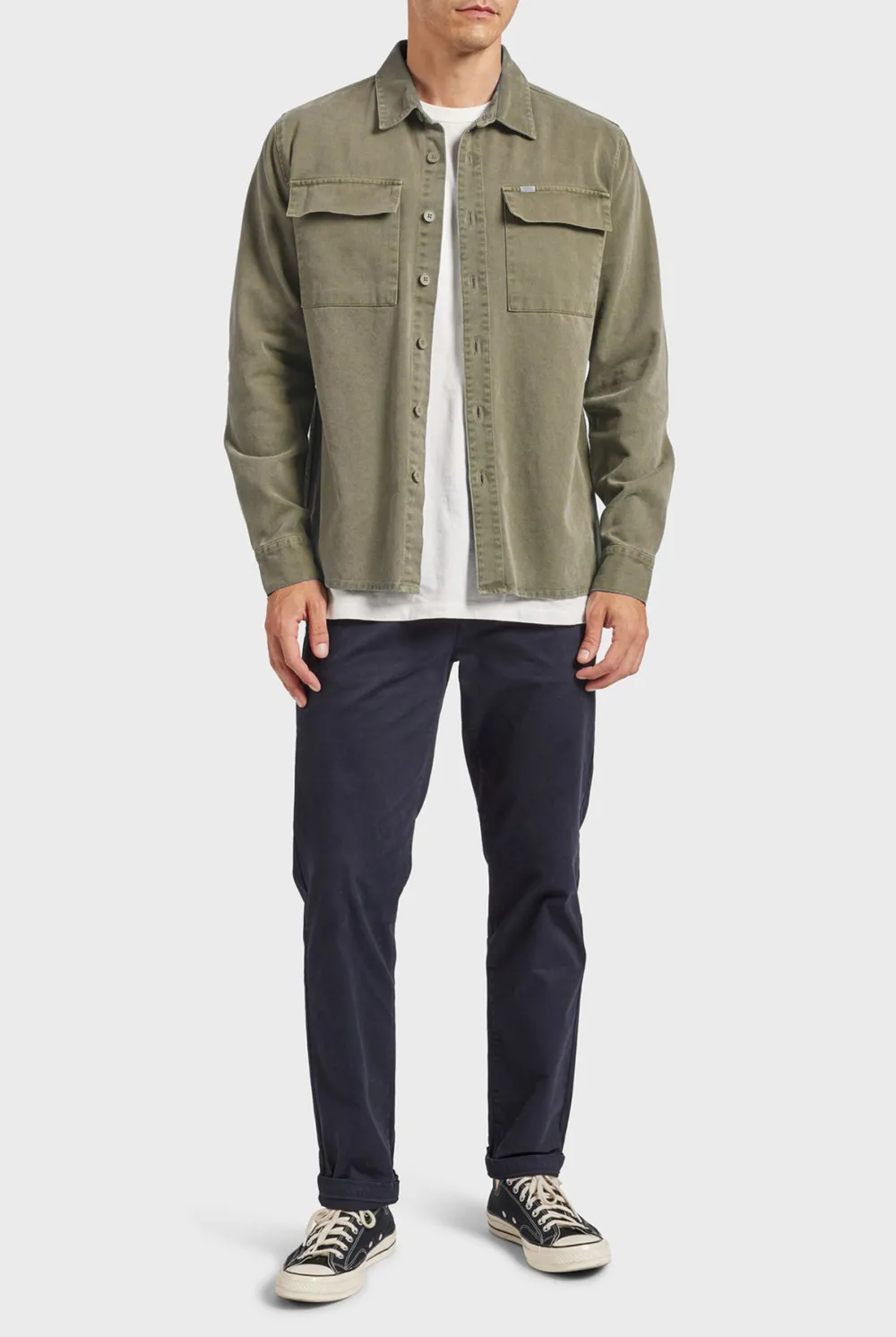 Essential Overshirt-Aloe beige