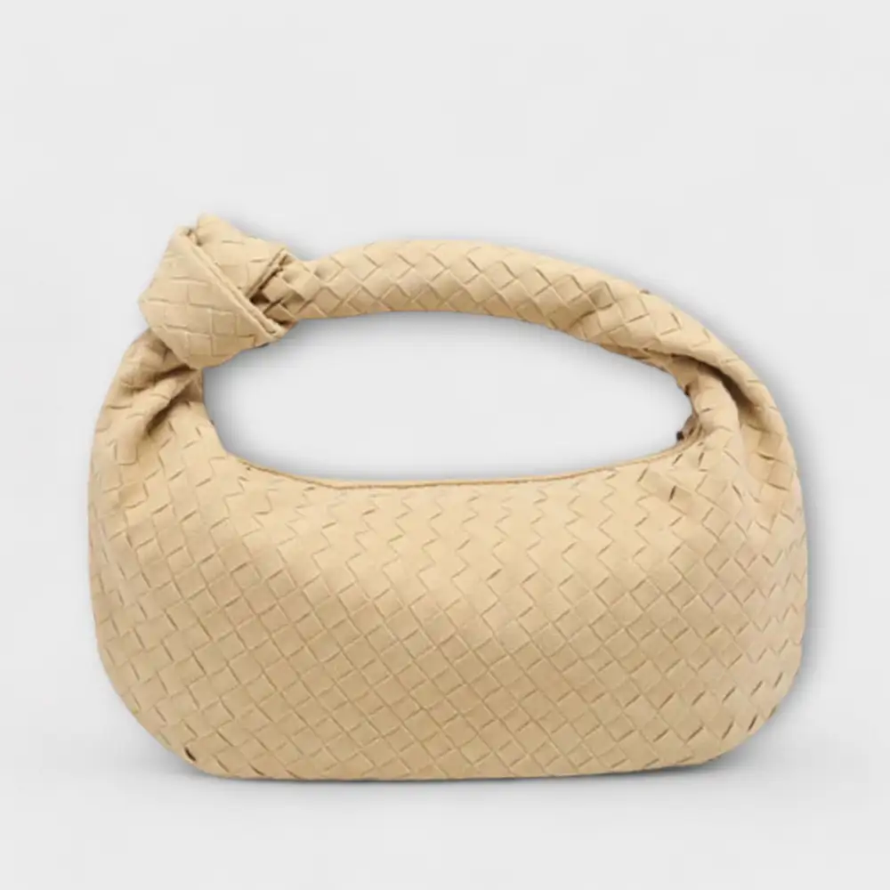 Structured Woven Leather Handbag