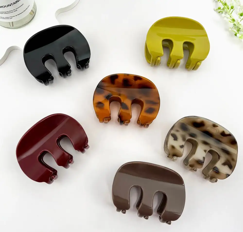 Prong Simple Matte Hair Claw Clip