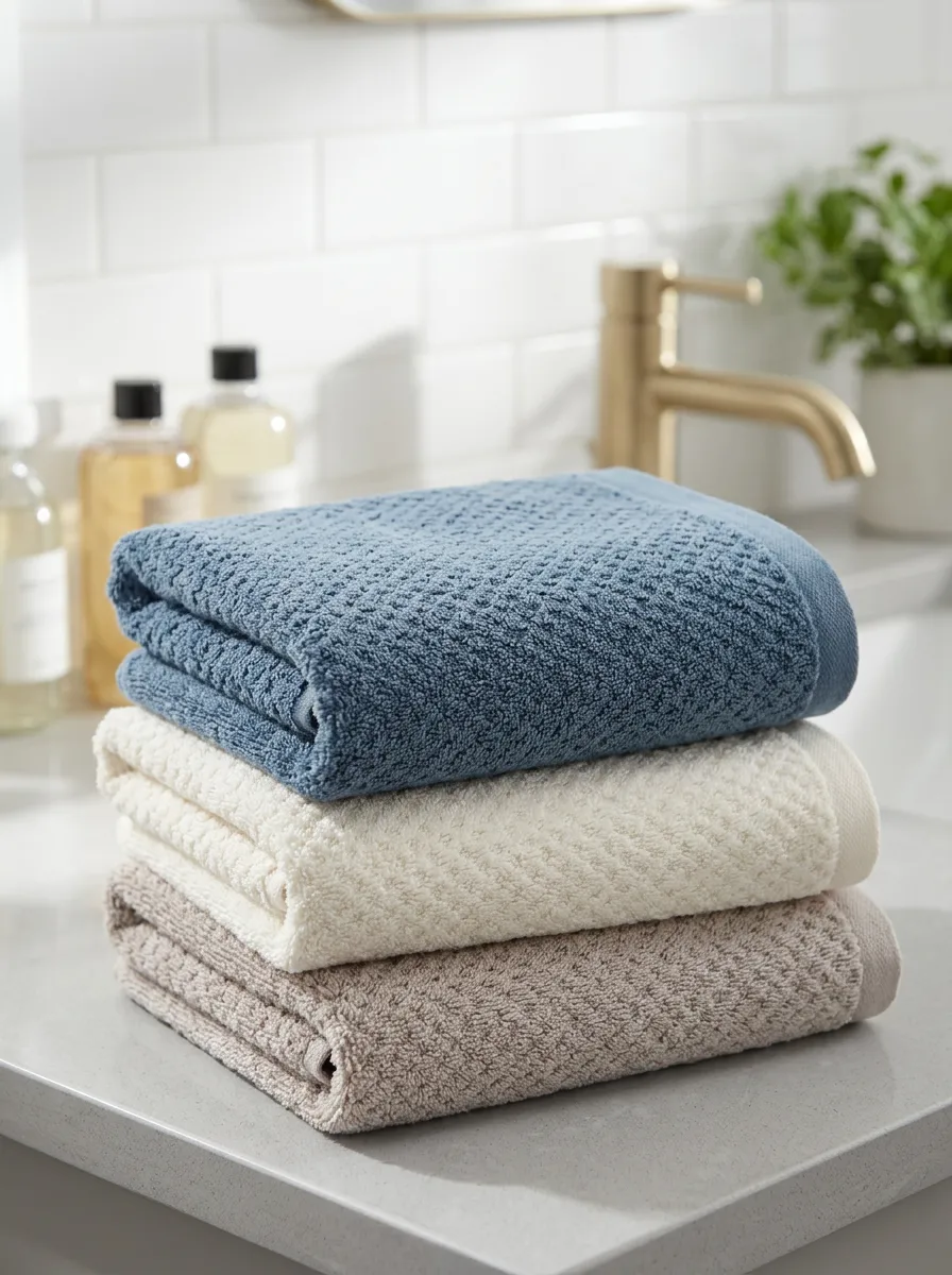 Textured Three-Piece Towel Set
