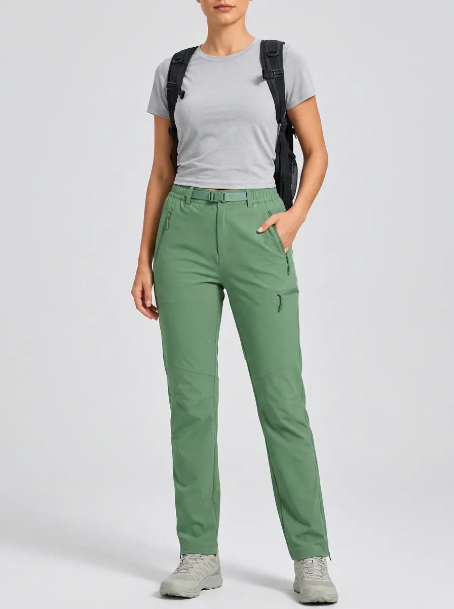 Women's Everyday Belted Hiking Quick Dry Outdoor Pants