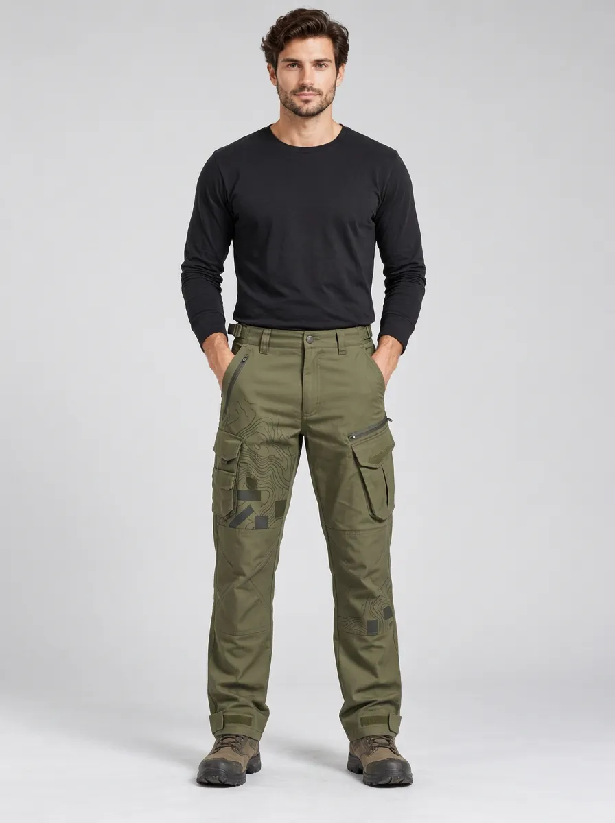 Unisex Endurance Topographic Map Tactical Work Pants