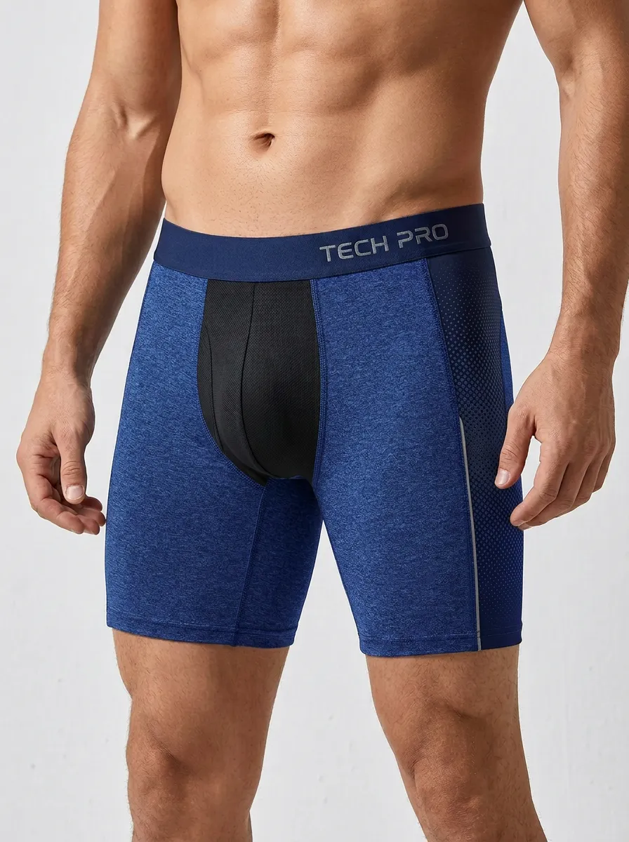 Men's Tech Pro Athletic Performance Printed Boxer Briefs