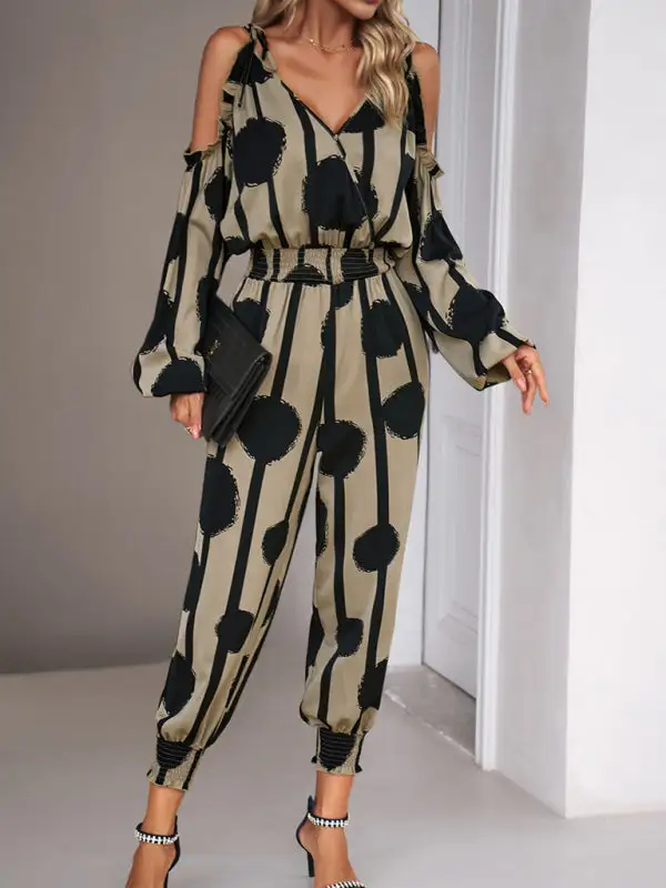 Lyric Abstract Print High Waist Jumpsuit