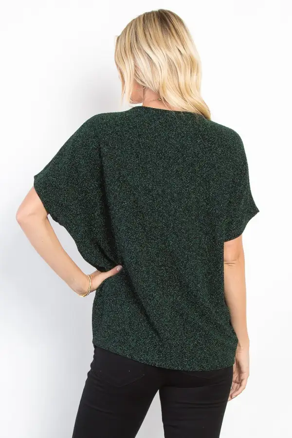 Elastic-Waist Knit Fashion Top