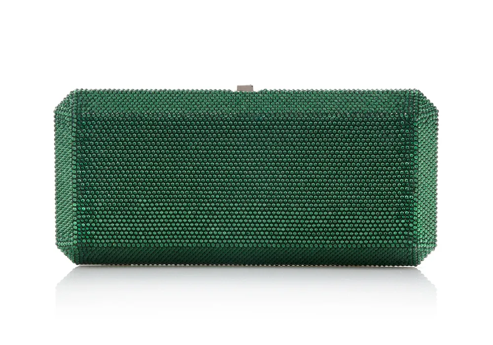 Geometric Slim Rectangle Crystal Minaudiere