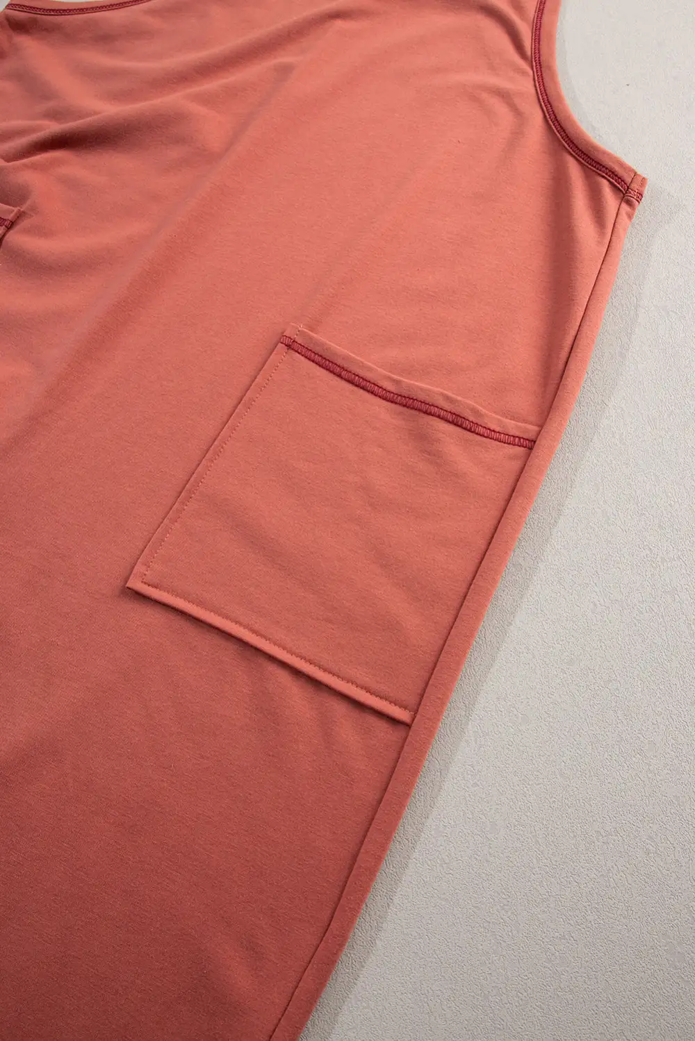 Flame Side Pockets Harem Sleeveless V Pants