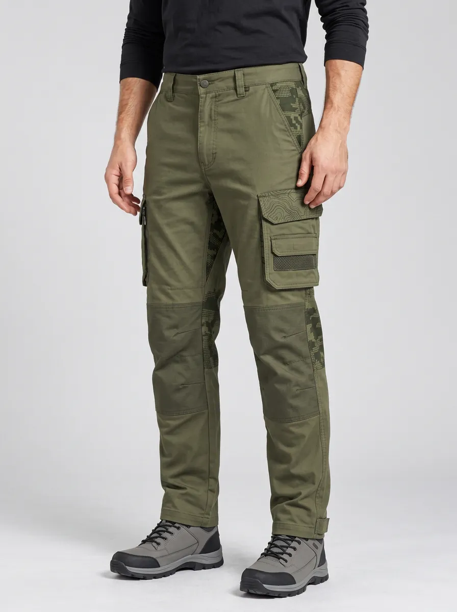 Unisex Camo Topographic Tactical Work Pants