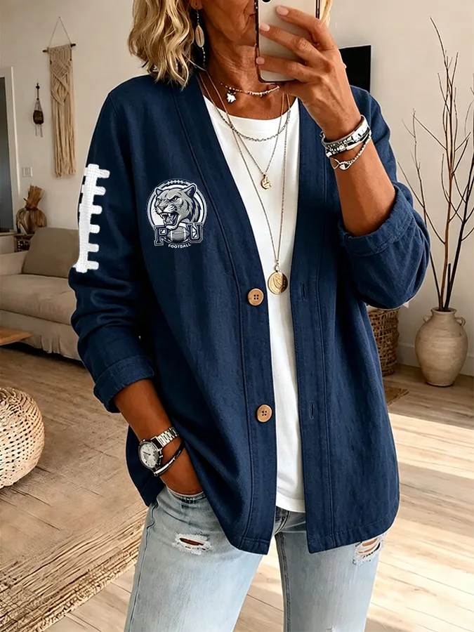 Women'S Football Fan Cardigan