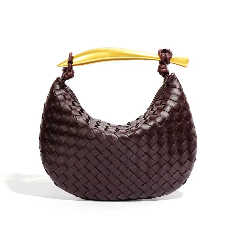 Handwoven Solid Dumpling Bag Casual Tote