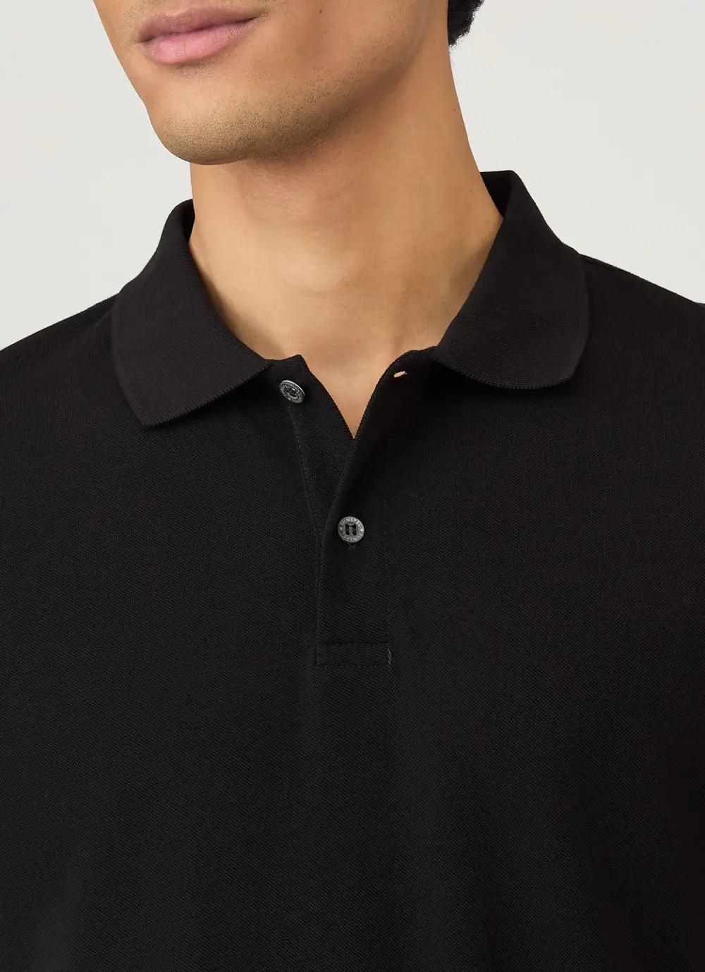 Minimal Everyday Slim Fit Cotton Pique Short Sleeve Polo Shirt