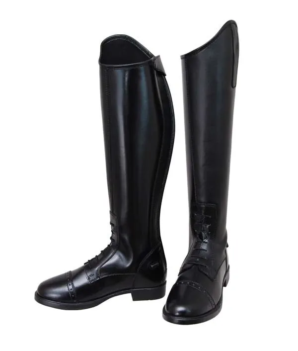Modern Back Zip Rubber Sole Tall Riding Boots