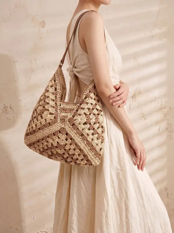 Boho Woven Beach Shoulder Bag