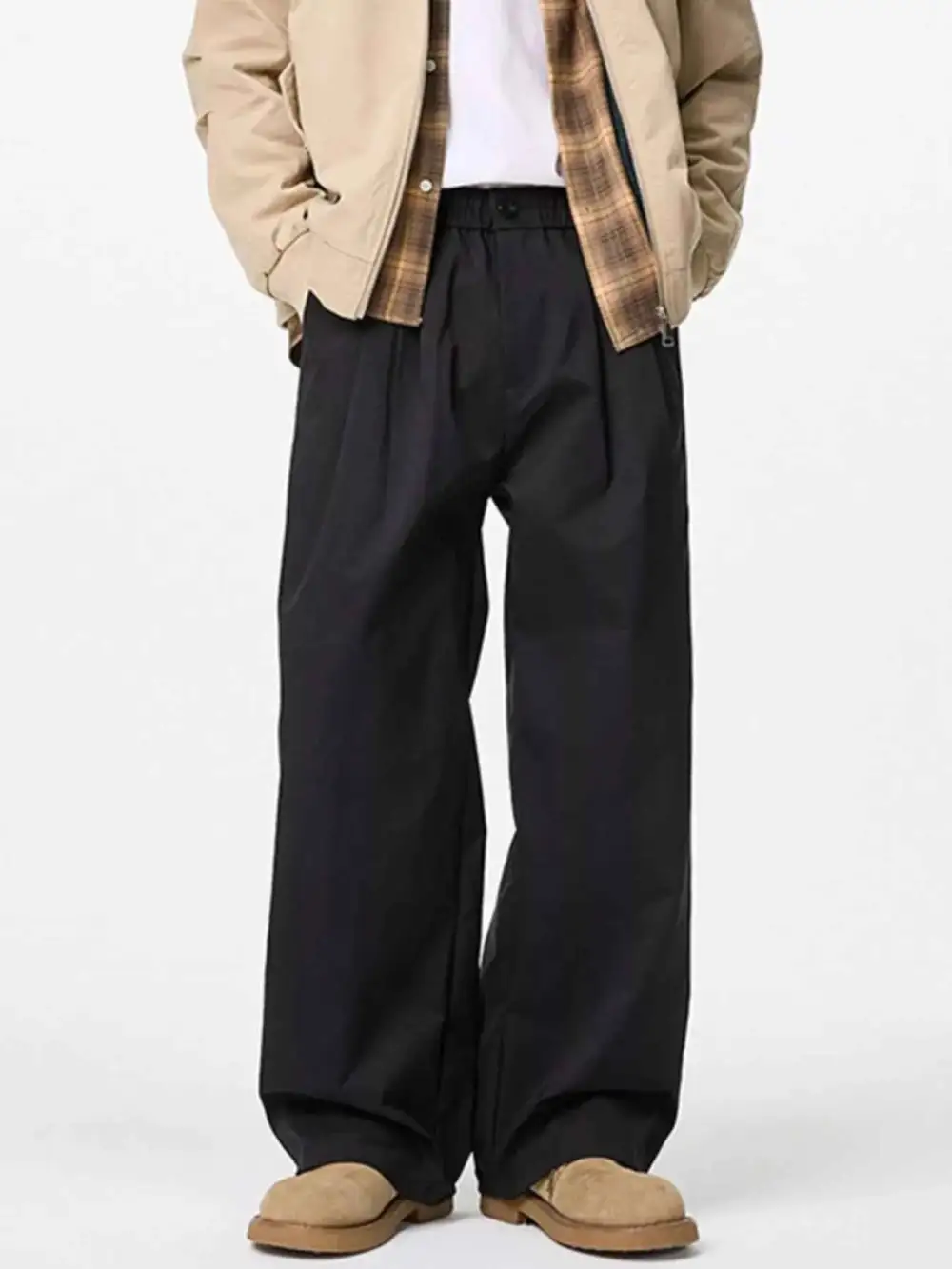 Classic Wide-Leg Relaxed Fit Pants