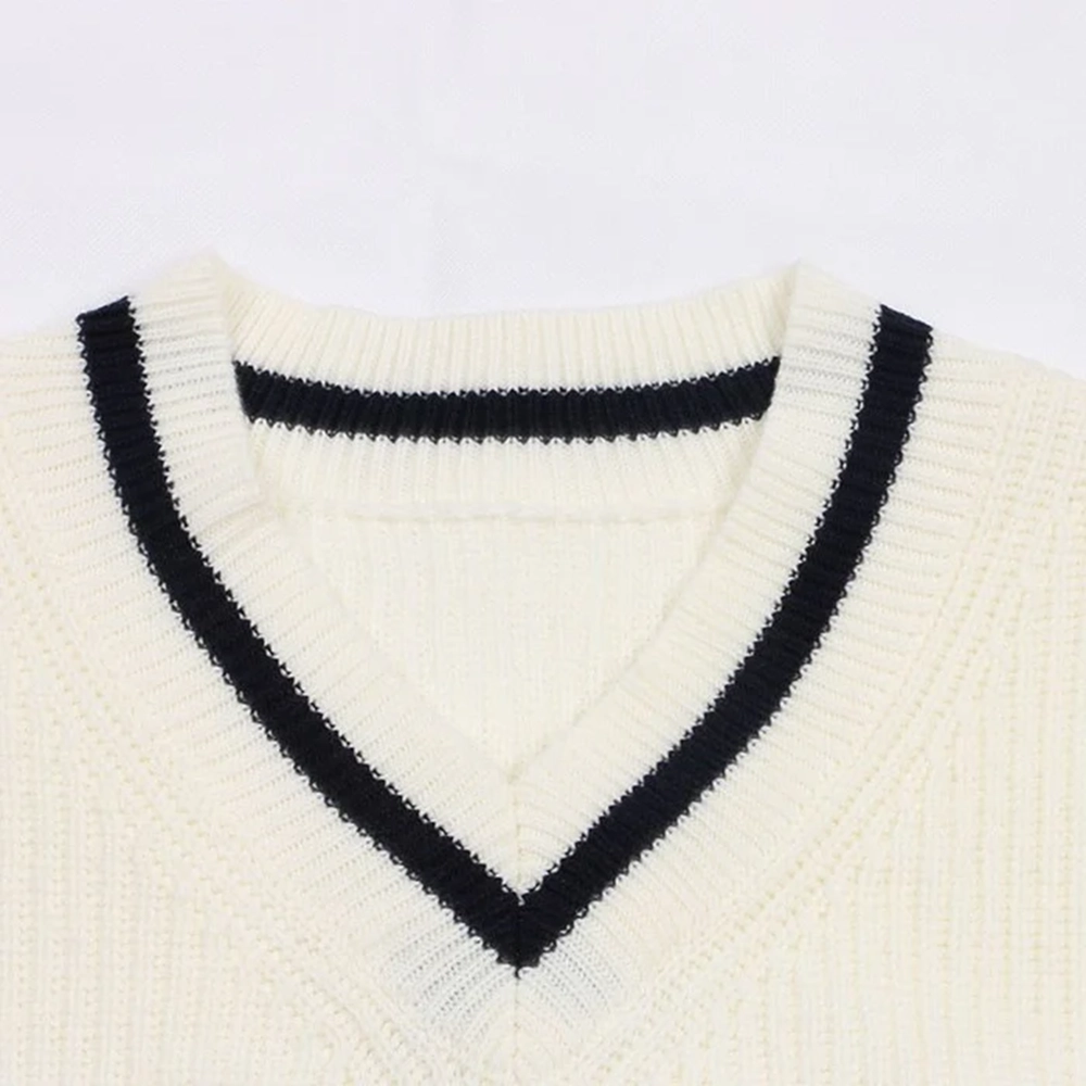 Oversized V-Neck Vintage Sweater