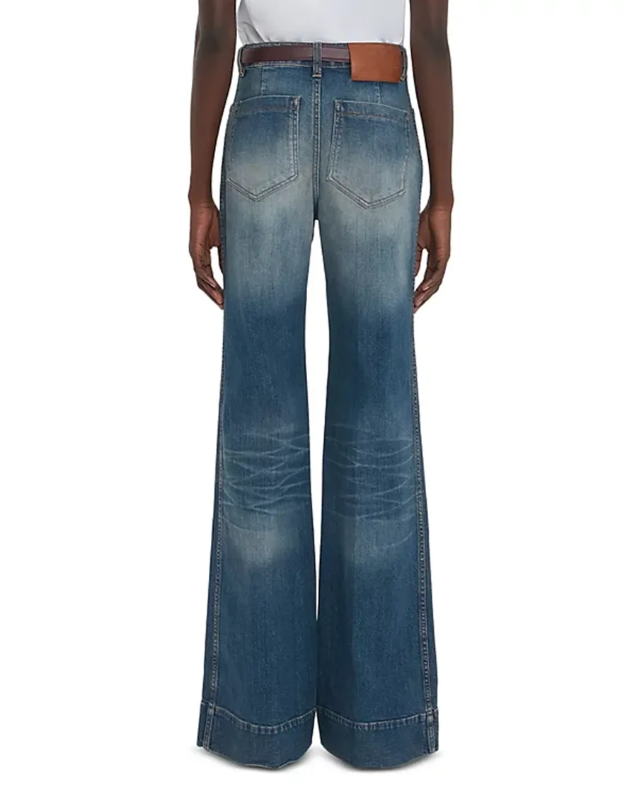 High Rise Wide Leg Jeans in Indigo