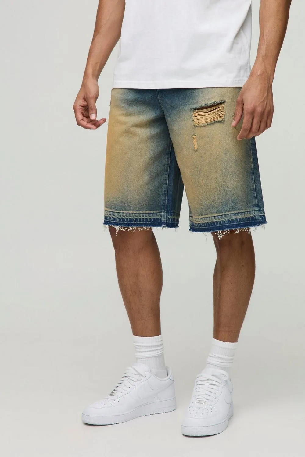 Light Blue Spring And Summer Denim Shorts