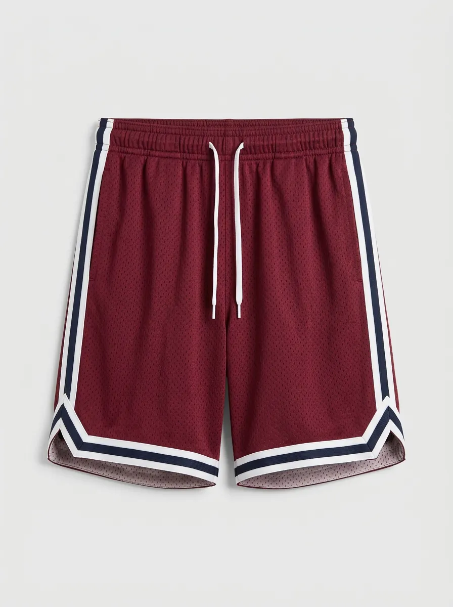 Urban Striped Detail Mesh Detail Set Men's Basketball Shorts