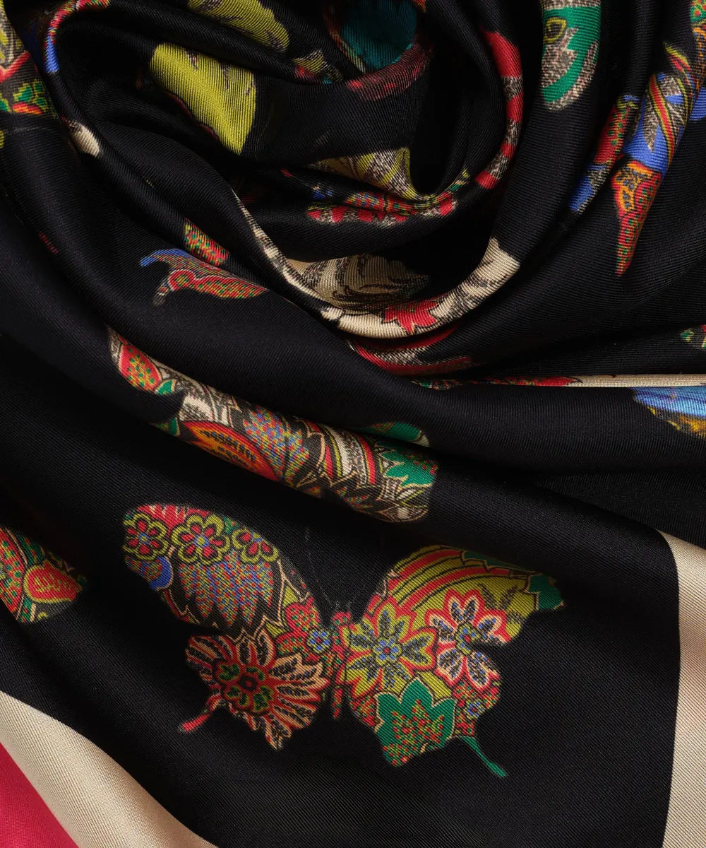 Multicolor  Art Graphic Silk Square Scar