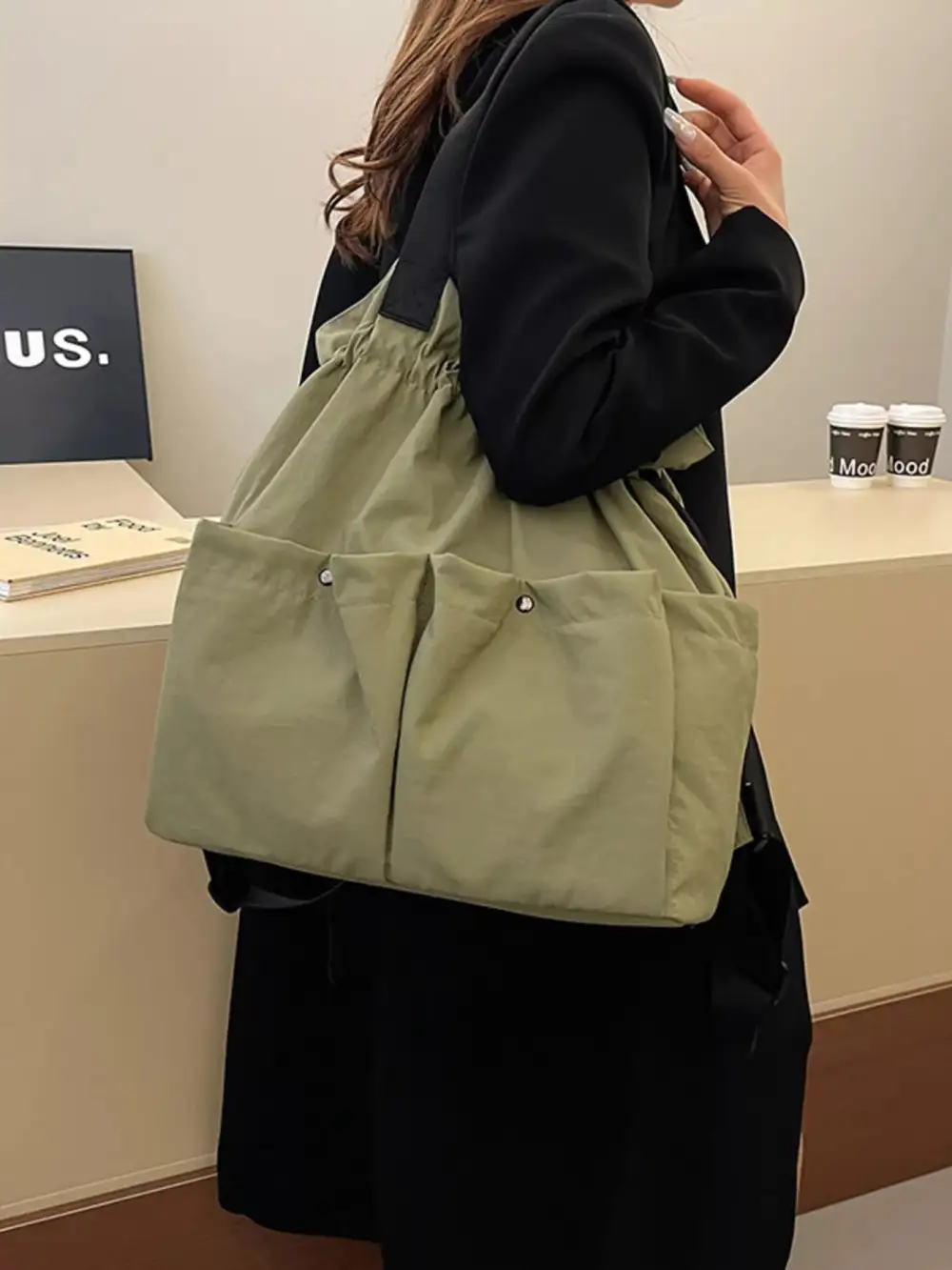 Drawstring Closure Lightweight Backpack Bag