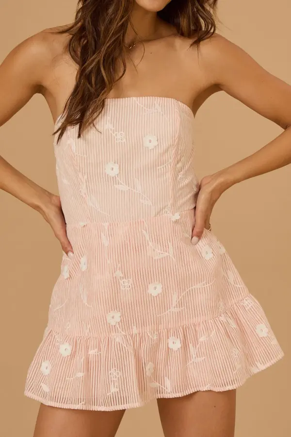 Casual Style Strapless Romper