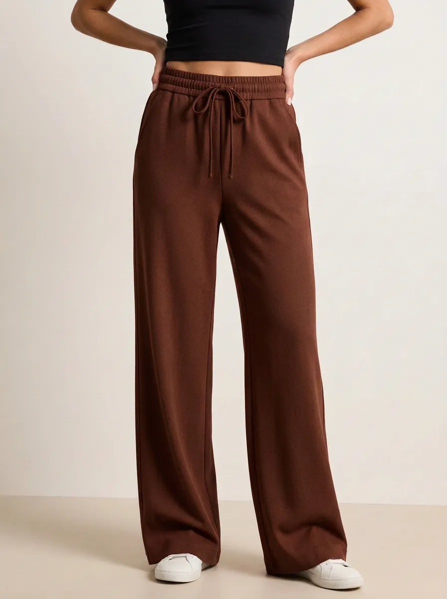 Soft Wide-Leg Solid Women's Wide-Leg Pants