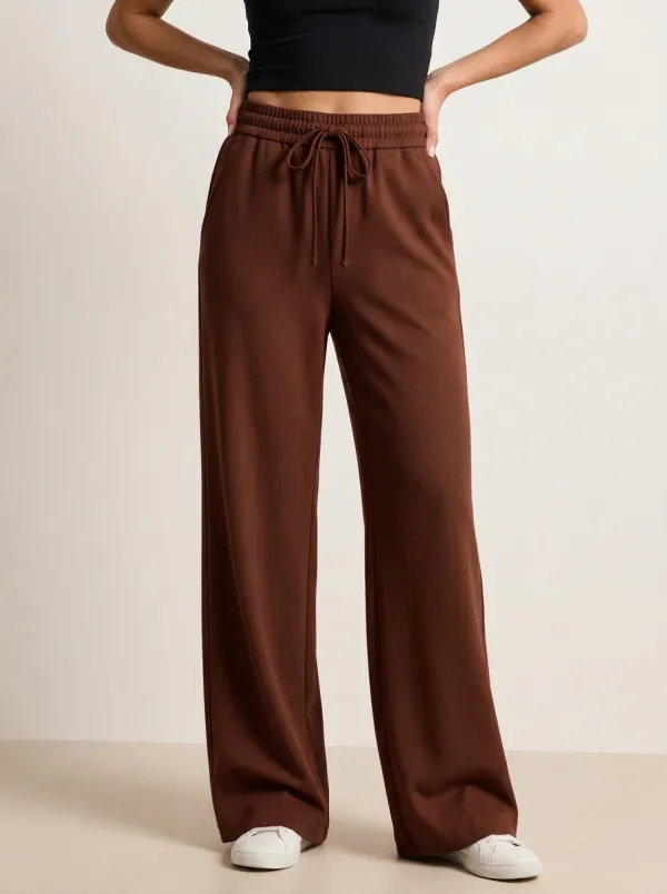 Soft Wide-Leg Solid Women's Wide-Leg Pants