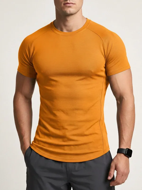 Men's Athletic Fitness Printed T-Shirt