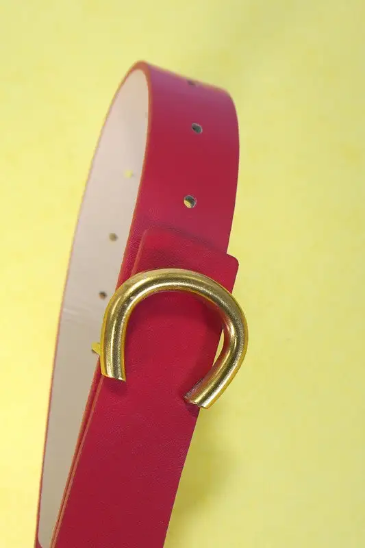 Polished Metal Buckle Belt