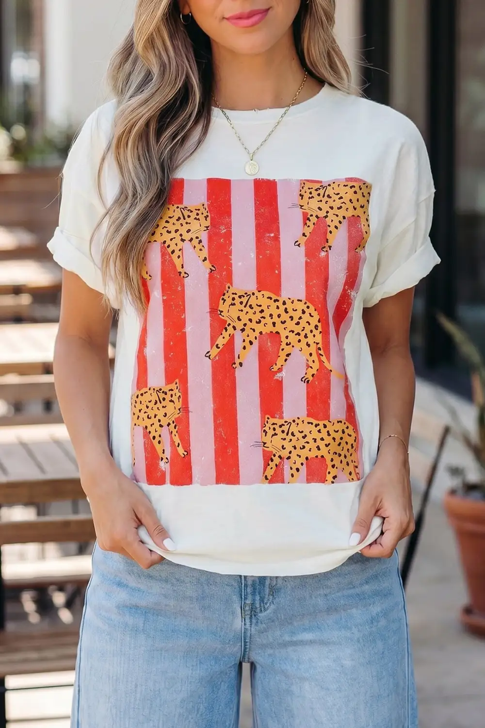 Airy Bloom Knit Tee