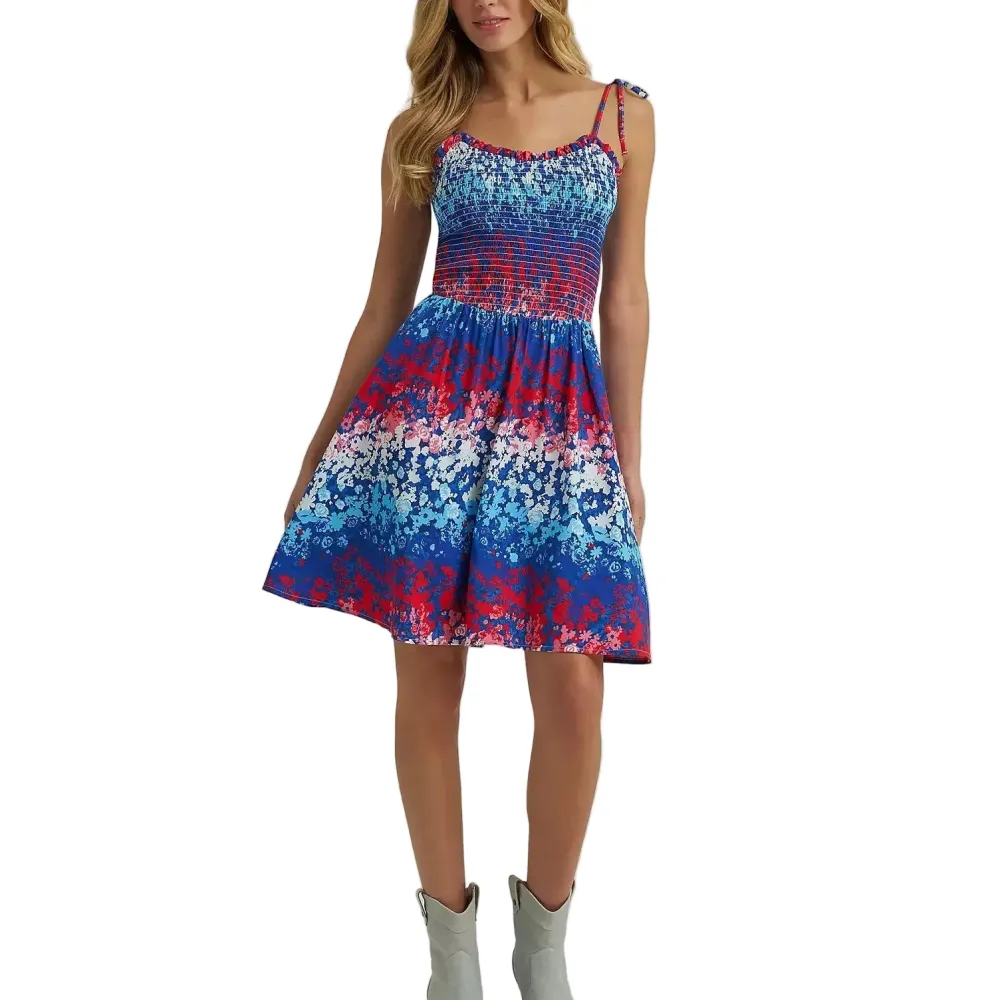 Challis Rayon Floral Print Mini Dress
