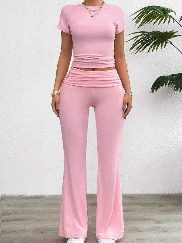 Clean Slim Fit Short Sleeve Long Shorts