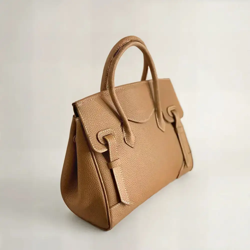Buckle Leather Handbag