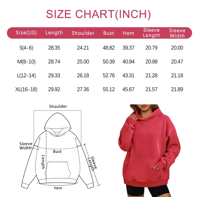 Women‘s Oversized Acid Wash Hoodie – Relaxed Fit, Soft & Cozy