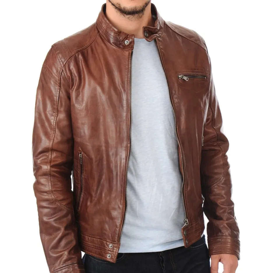 Contemporary Versatile Leather Jacket