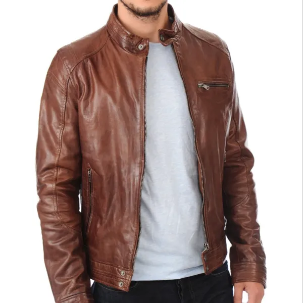 Contemporary Versatile Leather Jacket